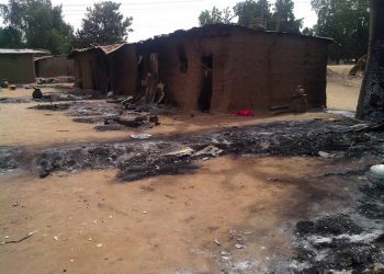 epa04100296 (FILE) A file photograph dated 28 January 2013 showing the remains of houses after a Boko Haram attack, killing 70 people, in Kawuri, Nigeria. Reports on 25 February 2014 state that suspected Islamist militants attacked a school 25 February 2014 and killed 43 people in north-eastern Nigeria, local officials and hospital sources said. More than 50 gunmen thought to belong to the Boko Haram group stormed the school in Buni Yadi in Yobe state in the early morning, a member of the school committee said.
The attackers kicked open the doors of buildings where students were sleeping. They slit the throats of many of them, avoiding the use of firearms in order not to attract the attention of security personnel manning a checkpoint nearby.  EPA/STRINGER