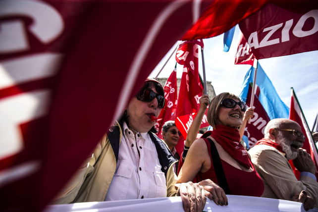 cgil-cisl-uil-manifestazione-roma-ansa