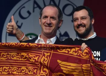 Una recente immagine di Luca Zaia e Matteo Salvini 
ANSA/ ETTORE FERRARI
