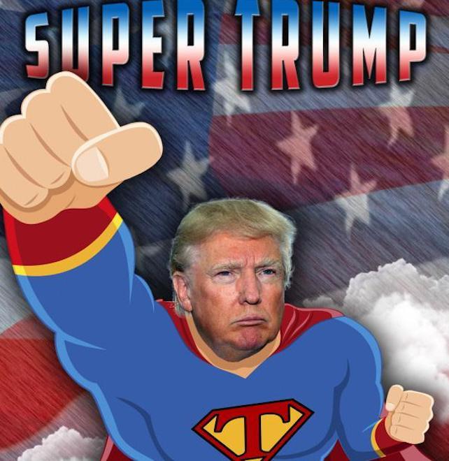 War comics. Super Trump vs Evil Kim
