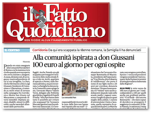 Cari amici del Fatto, proprio con la comunità che ospitava Pamela dovevate prendervela?