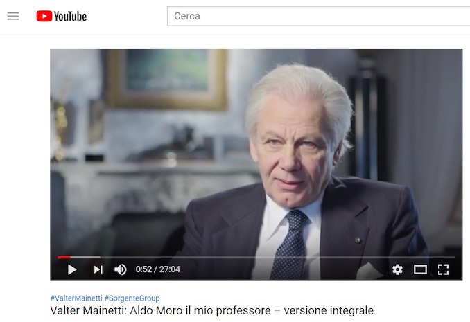 Mainetti racconta il suo professore Aldo Moro: «Quando parlava era la storia a parlare»