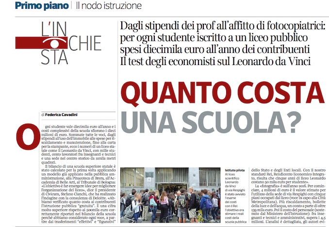 Scuola, quanto spende lo Stato per un liceo? «Diecimila euro a studente»