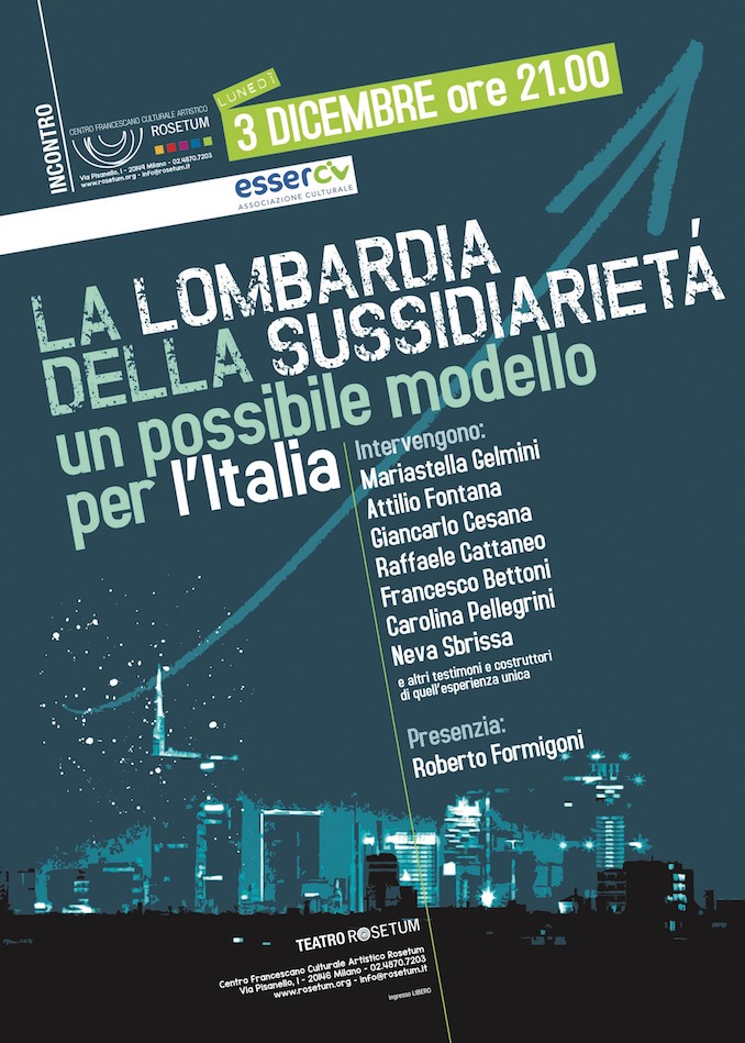 La Lombardia della sussidiarietà. Incontro a Milano