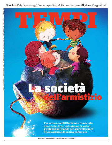 Copertina di Tempi di ottobre 2018 - "La società dell'armistizio"