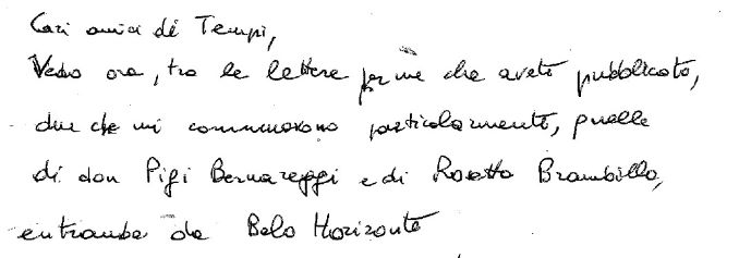 Formigoni: «Sono commosso dalle lettere dal Brasile»