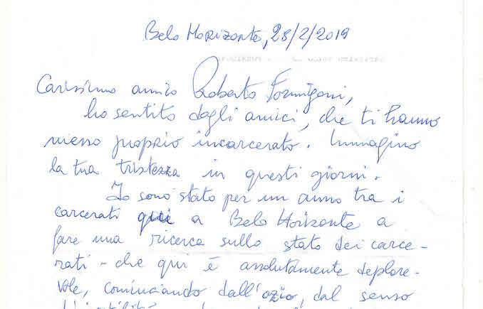 Lettere per Formigoni dal Brasile e dal Portogallo