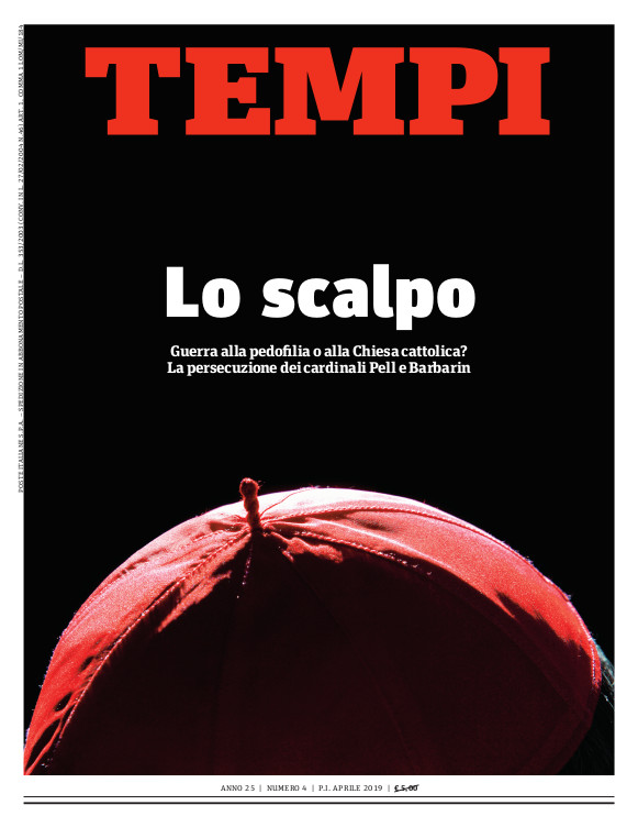 Copertina del numero di aprile 2019 di Tempi