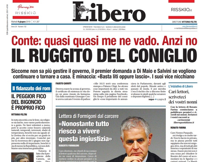 Feltri: «Formigoni, ci vuole la grazia»