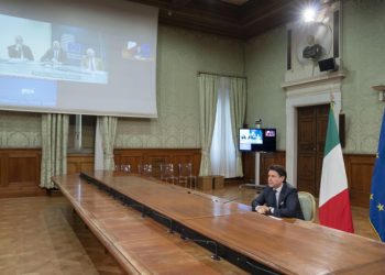 Video conferenza di Giuseppe Conte con i leader Ue sul coronavirus
