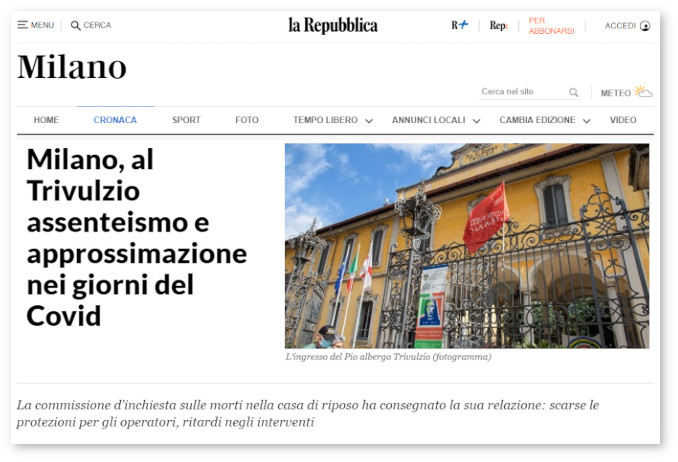 Se quelli che “la Lombardia uccide i vecchietti” leggessero Repubblica