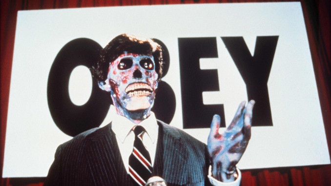 Un'immagine del film Essi vivono di John Carpenter