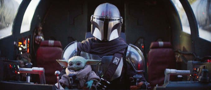 Una scena della serie tv The Mandalorian