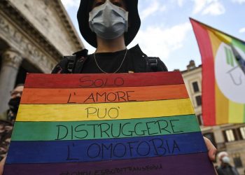 Una manifestazione in Italia a favore del ddl Zan