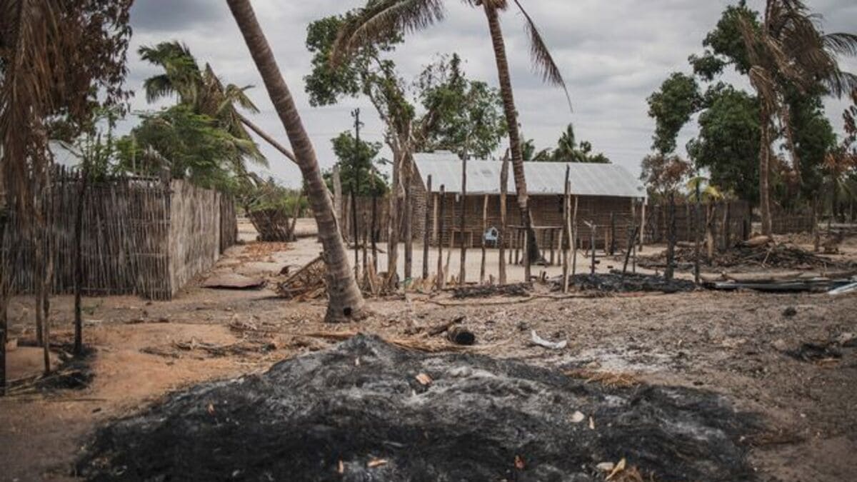 Una città del Mozambico distrutta dalla branca locale dell'Isis (Iscap)