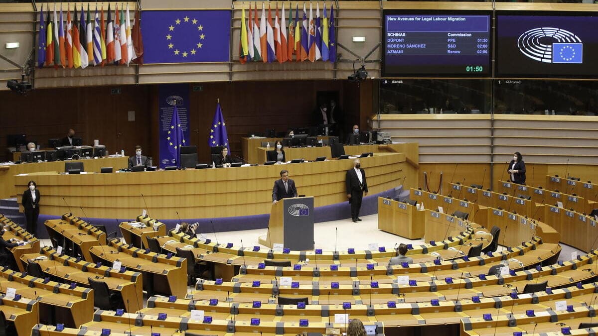 Una seduta del Parlamento europeo a Bruxelles