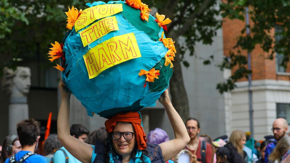 Protesta a Londra contro i cambiamenti climatici