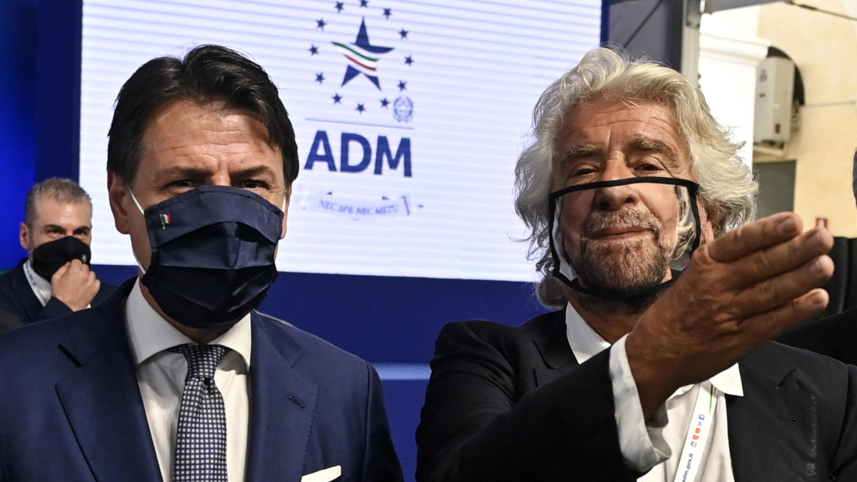 Beppe Grillo e Giuseppe Conte