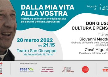 Locandina dell’incontro “Don Luigi Giussani. Cultura e pensiero”, lunedì 28 marzo 2022 a Torino