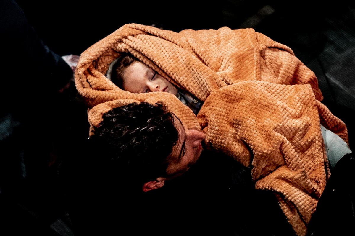 Rifugiati ucraini alla stazione centrale di Berlino, Germania, 8 marzo 2022.