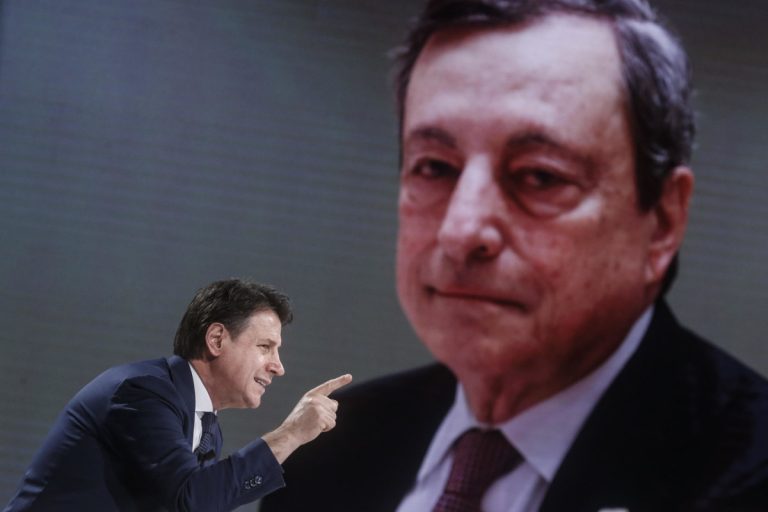 Il ridicolo scontro Conte-Grillo-Draghi