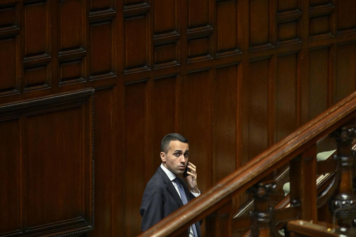 Il ministro degli Esteri Luigi Di Maio, durante le comunicazioni del premier alla Camera prima del Consiglio Europeo, Roma, 22 giugno 2022.