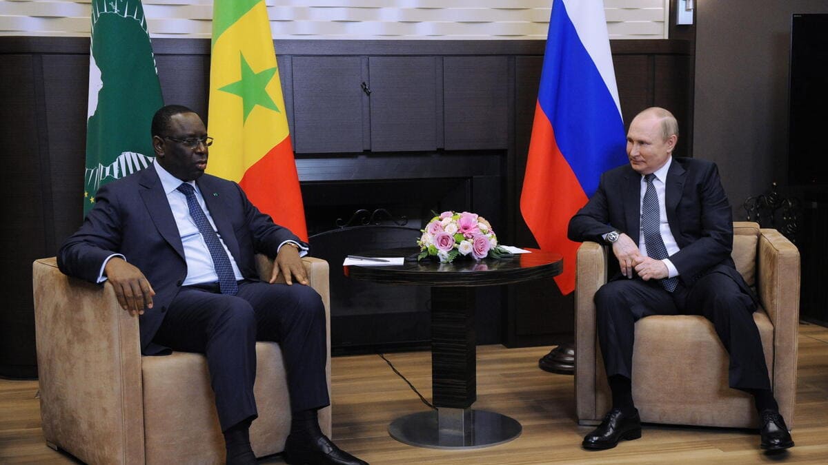 L'incontro a Mosca tra il presidente dell'Unione Africana, il senegalese Macky Sall, e il presidente della Russia, Vladimir Putin