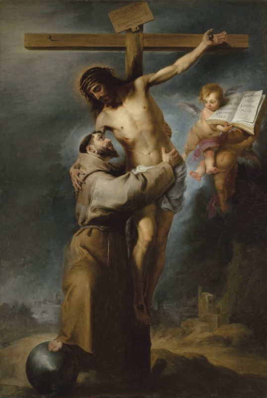 Bartolomé Esteban Murillo, San Francesco abbraccia Cristo sulla croce