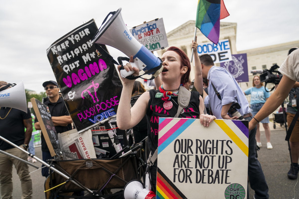 Protesta per il diritto all’aborto davanti alla Corte suprema Usa