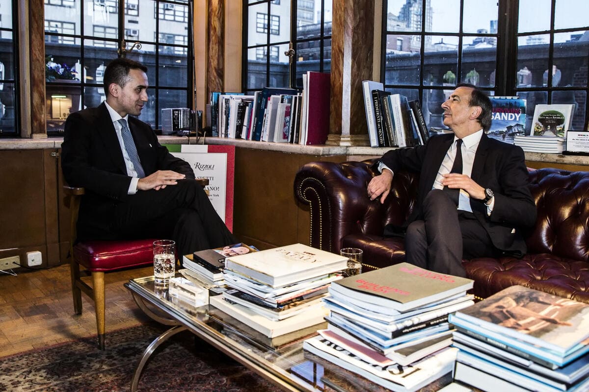 Il ministro degli Esteri Luigi Di Maio con il sindaco di Milano, Beppe Sala, presso il Consolato d'Italia a New York, 17 maggio 2022