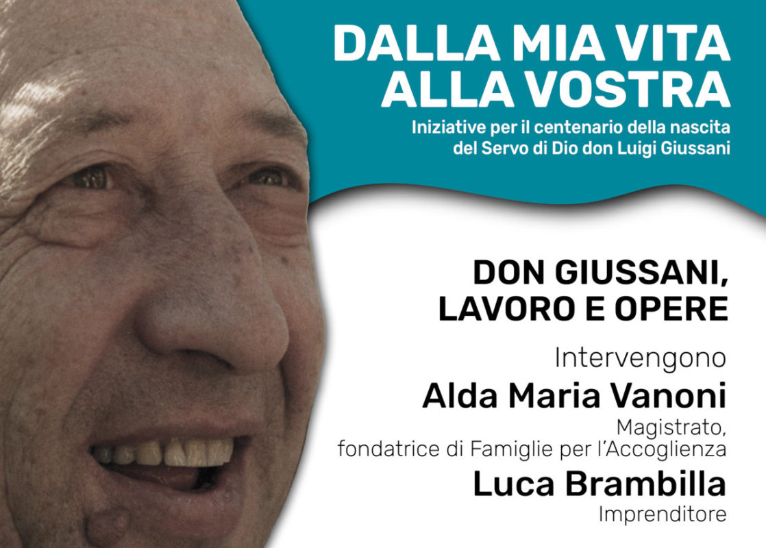 Locandina dell’incontro a Torino su don Giussani, lavoro e opere
