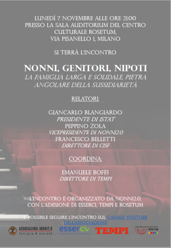 Nonni, genitori, nipoti. La famiglia larga e solidale, pietra angolare della sussidiarietà