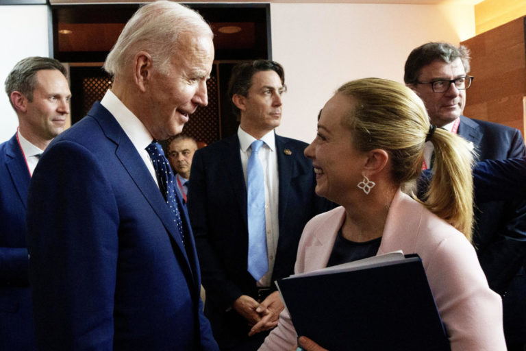 Lo scudo americano su Palazzo Chigi