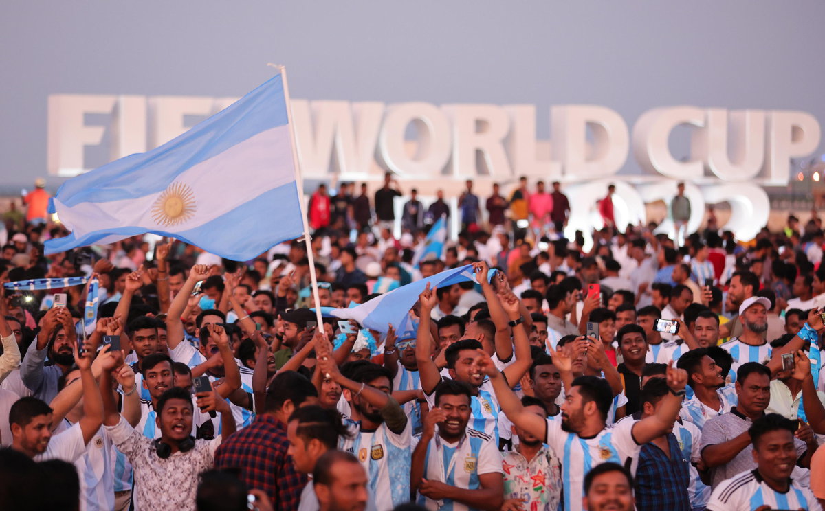 Tifosi dell’Argentina al Mondiale di calcio in Qatar