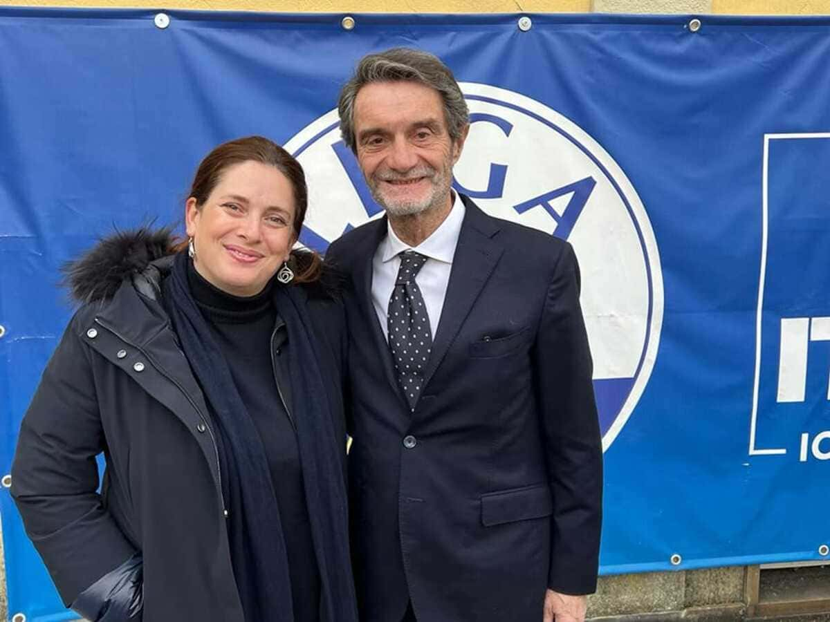 Deborah Giovanati con il presidente della Regione Lombardia Attilio Fontana (Foto da Facebook)