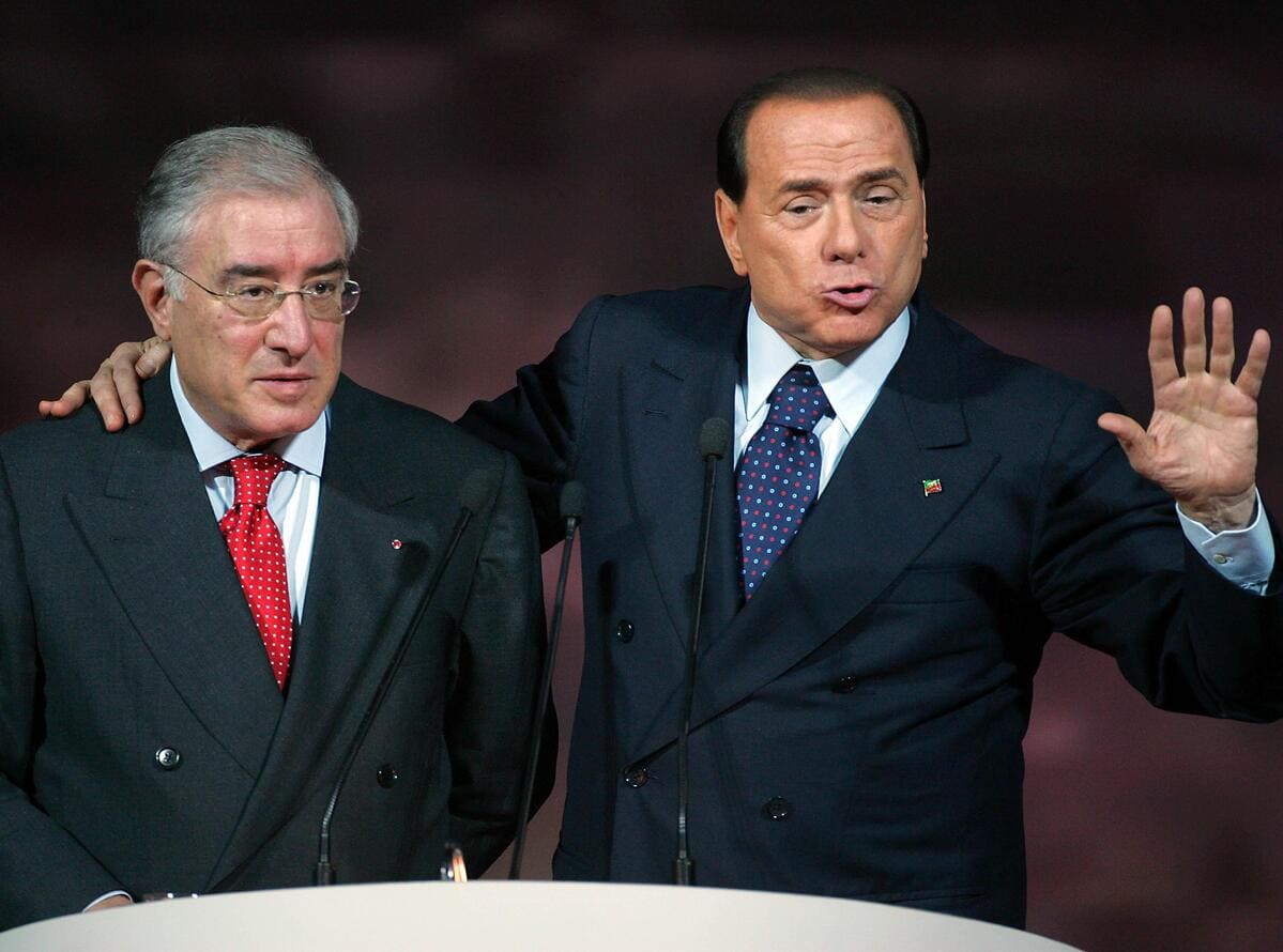 Silvio Berlusconi e Marcello Dell'Utri, 11 novembre 2007 (Ansa)