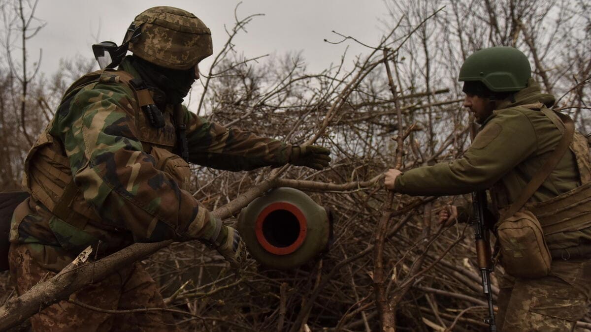 L'esercito dell'Ucraina combatte a Bakhmut