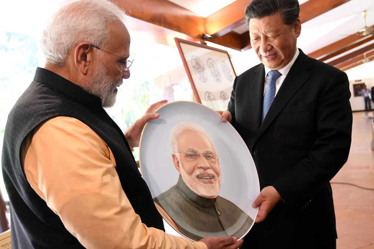 Il primo ministro indiano Narendra Modi con il presidente cinese Xi Jinping nel 2019