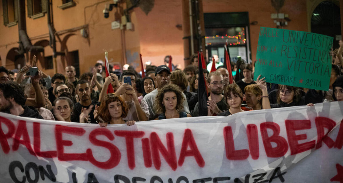 Manifestazione a Bologna pro Palestina