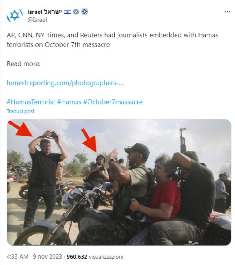 Se i reporter non sono solo testimoni, ma complici di Hamas