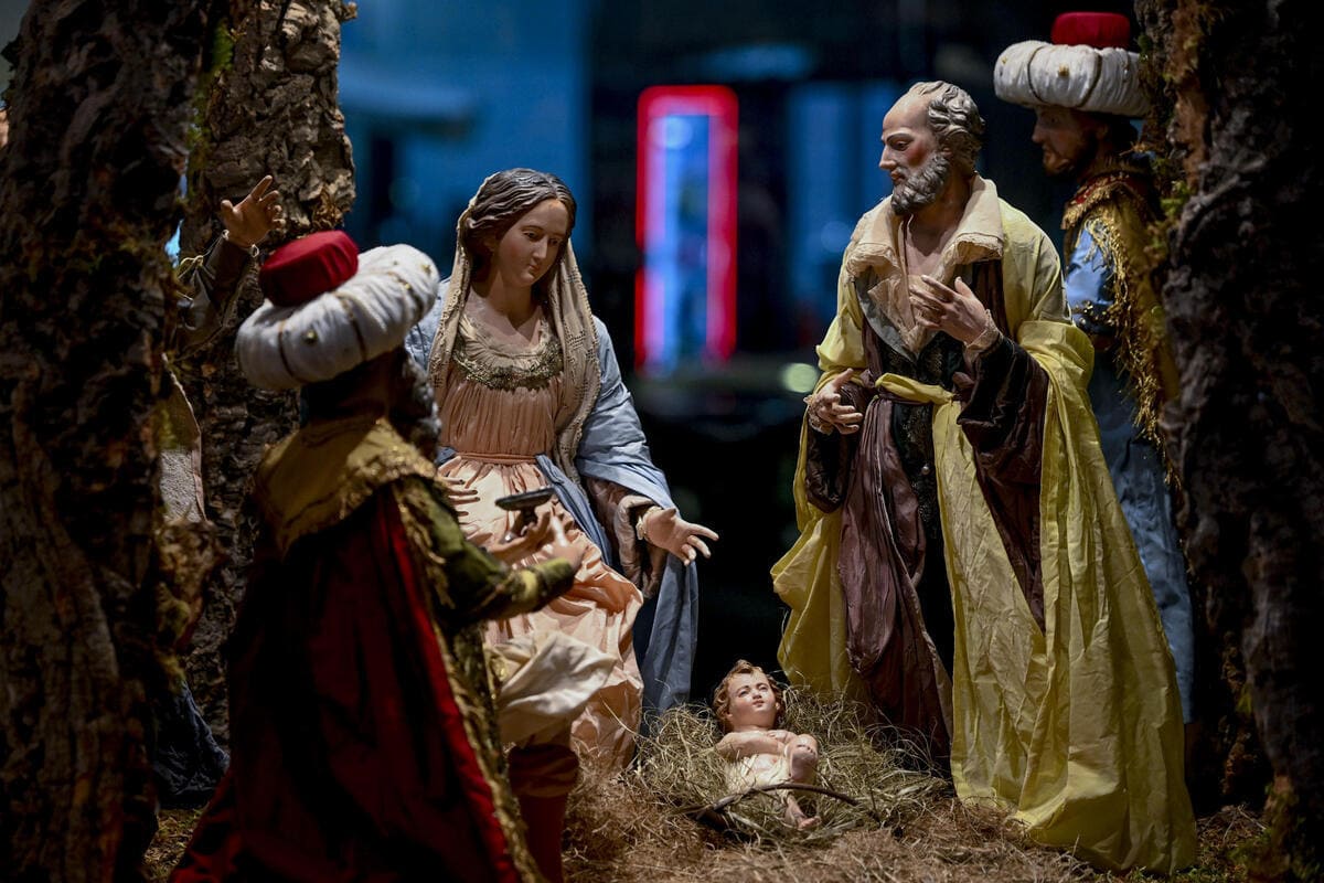 Presepe realizzato per Natale a Napoli