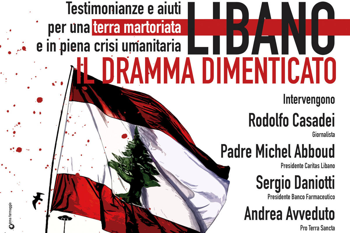 Dettaglio della locandina di invito all’incontro “Libano: il dramma dimenticato”