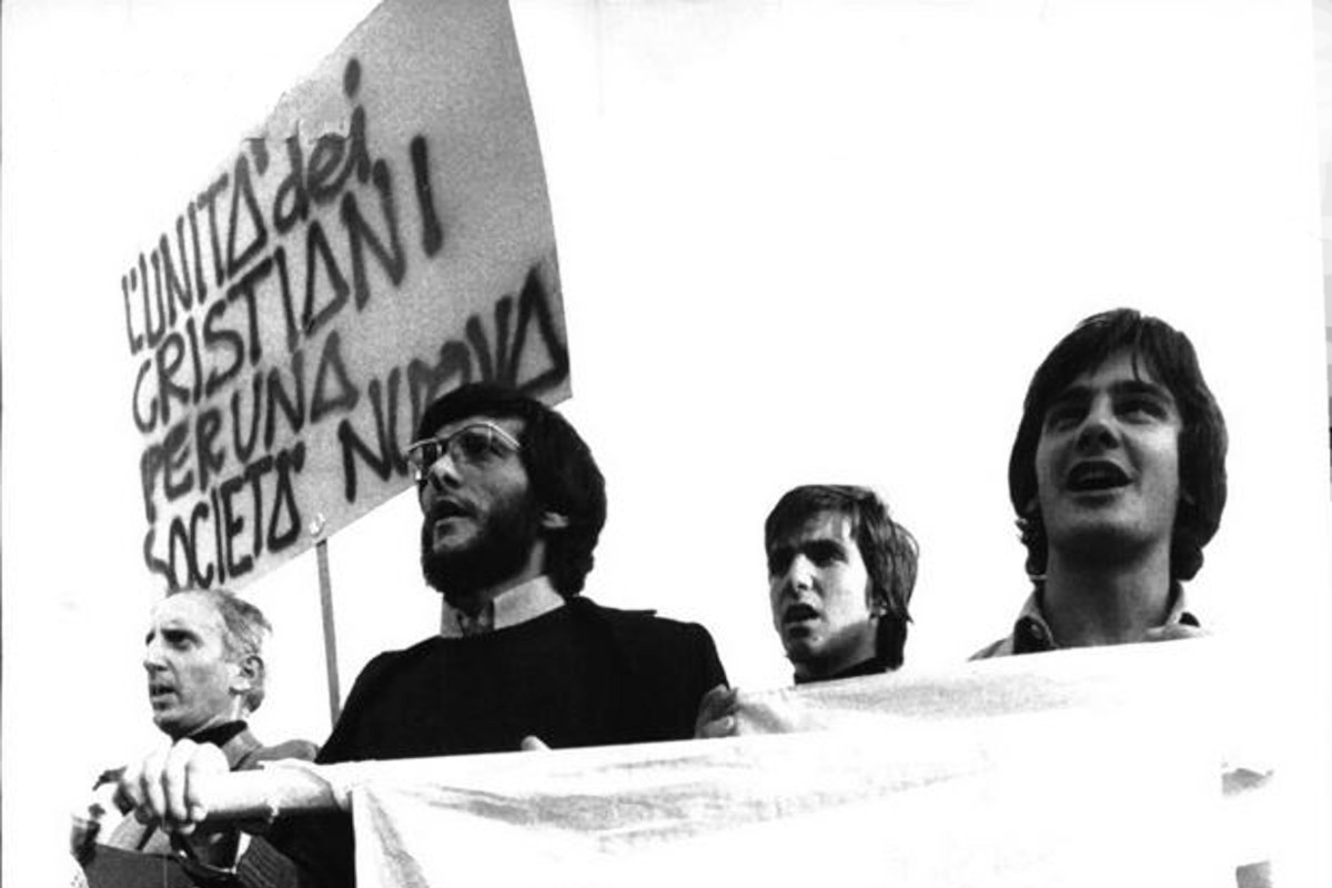 Manifestazione del Movimento Popolare negli anni Settanta