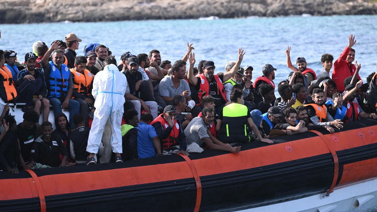 Operazione di soccorso di migranti a Lampedusa