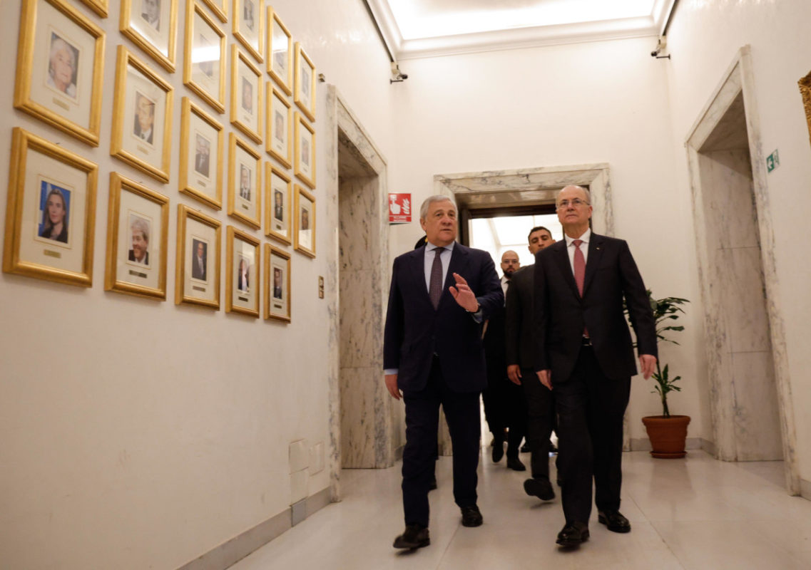 Il primo ministro dell’Autorità palestinese Mohammed Mustafa ospite del ministro degli Esteri Antonio Tajani alla Farnesina, 25 maggio 2024