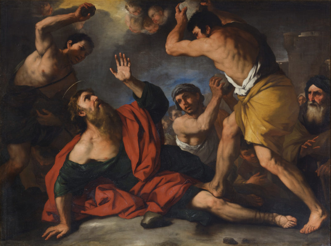 Luca Giordano, Lapidazione di San Paolo, 1660-1665, olio su tela. Pedrengo (Bg), Chiesa di Sant’Evasio Vescovo e Martire