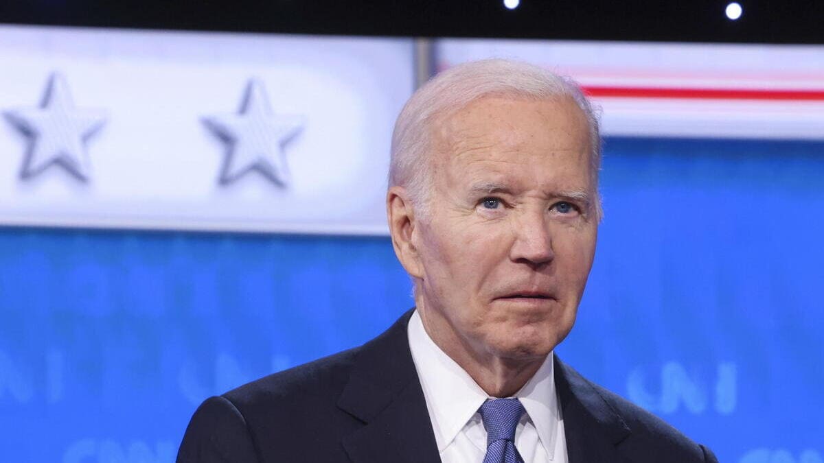 Joe Biden durante il primo dibattito con Donald Trump in vista delle presidenziali di novembre negli Usa