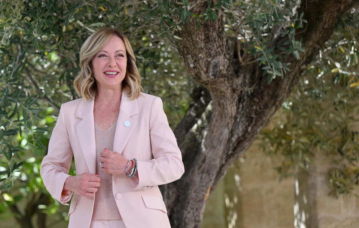 Giorgia Meloni al G7, Borgo Egnazia (Brindisi), 13 giugno 2024 (Ansa)