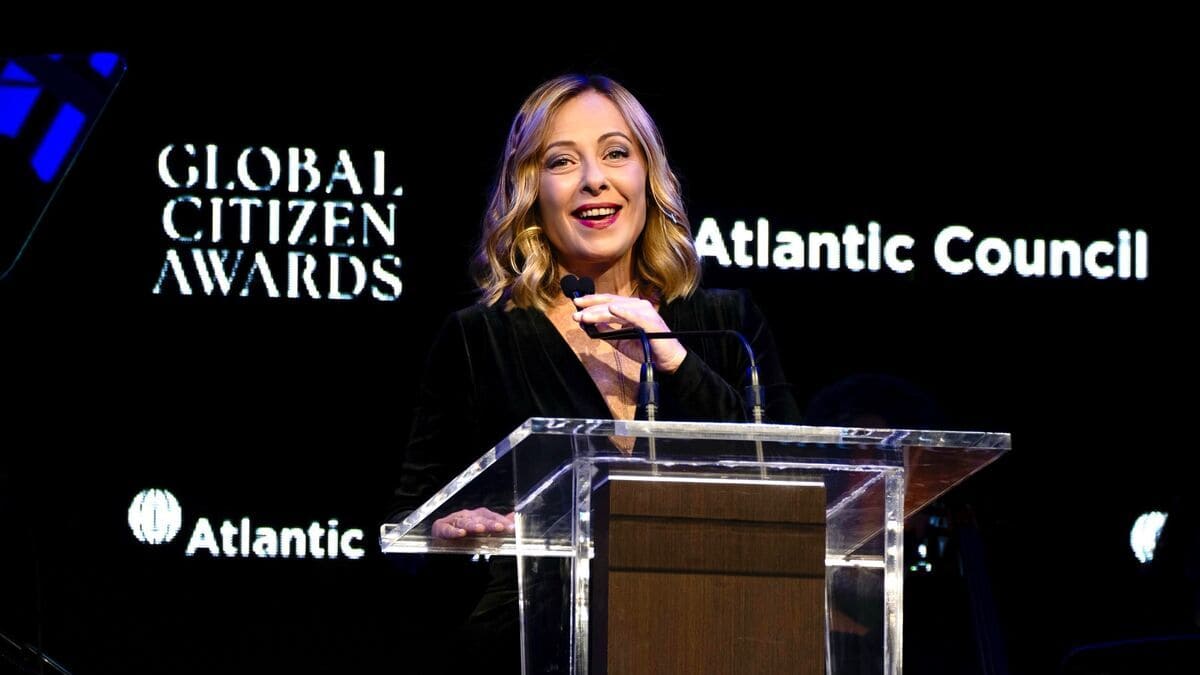 Giorgia Meloni alla consegna del il Global Citizen Award a New York, 23 settembre 2024