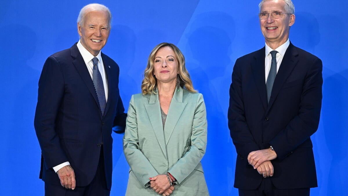 Biden Meloni Jens Stoltenberg Occidente
